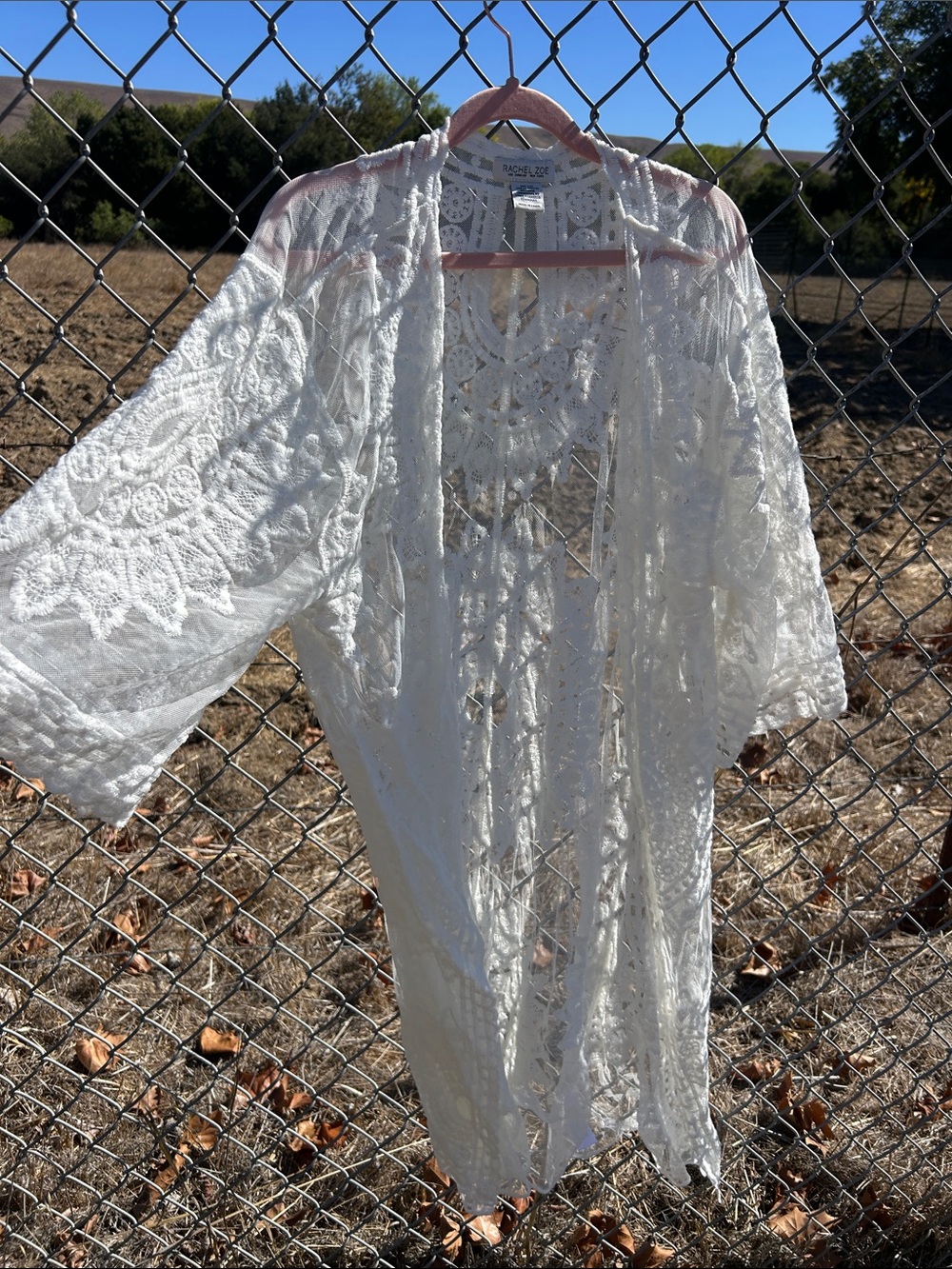 Rachel Zoe Boho Lace Kimono Dress - White